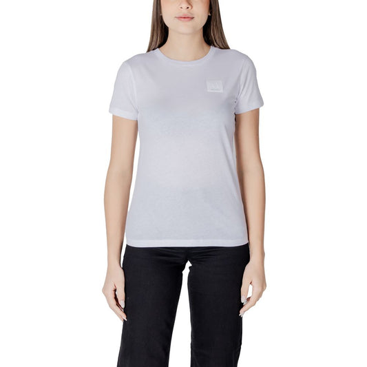 Armani Exchange White Cotton T-Shirt Armani Exchange