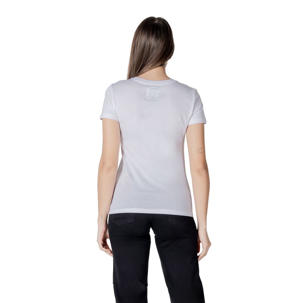 Armani Exchange White Cotton T-Shirt Armani Exchange