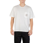 Armani Exchange Cream Cotton T-Shirt Armani Exchange