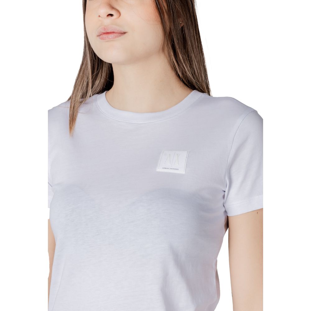 Armani Exchange White Cotton T-Shirt Armani Exchange