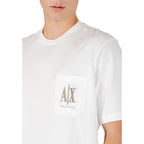 Armani Exchange Cream Cotton T-Shirt Armani Exchange