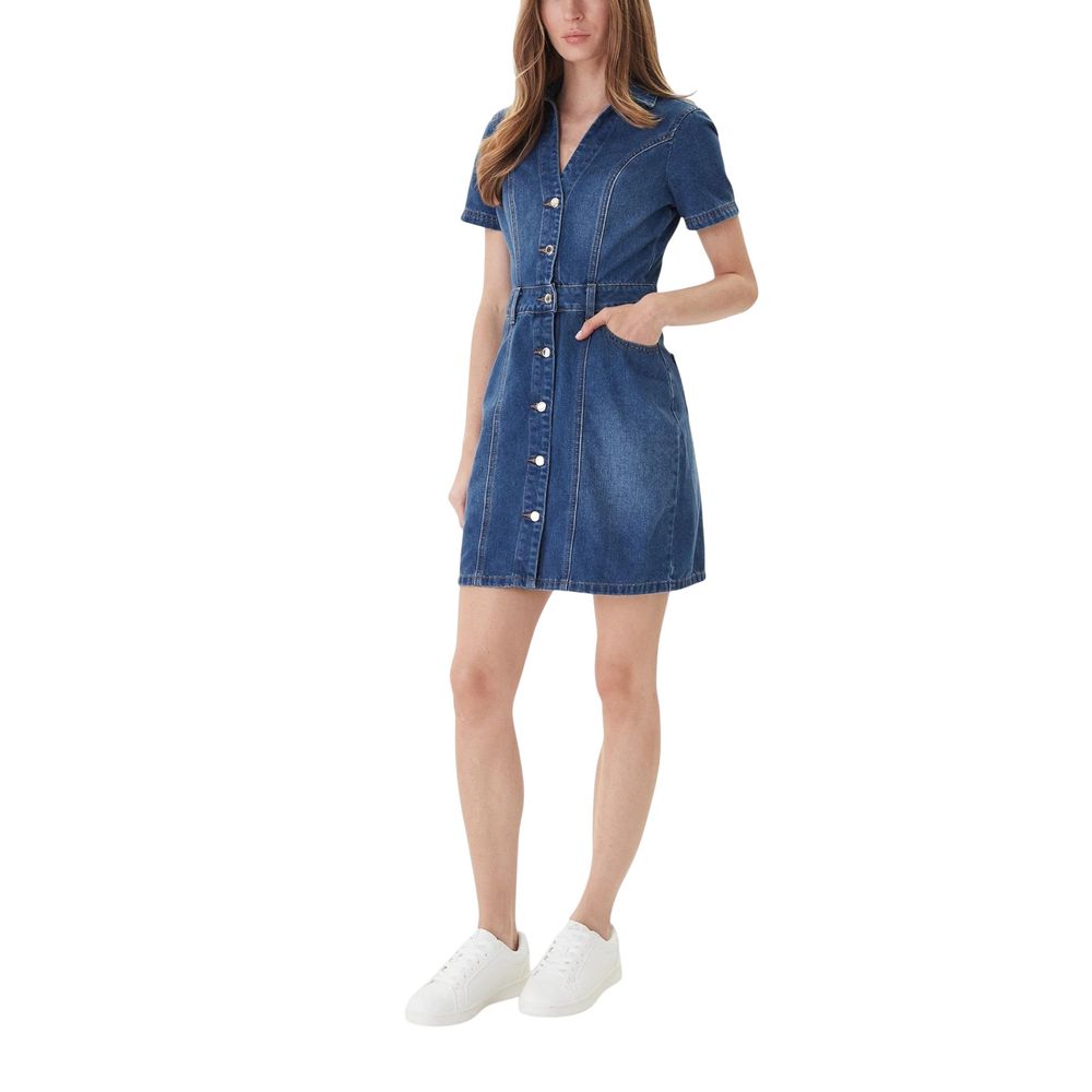 Morgan De Toi Blue Cotton Midi Dress Morgan De Toi