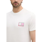 Tommy Hilfiger Jeans Cream Recycled Cotton T-Shirt Tommy Hilfiger Jeans