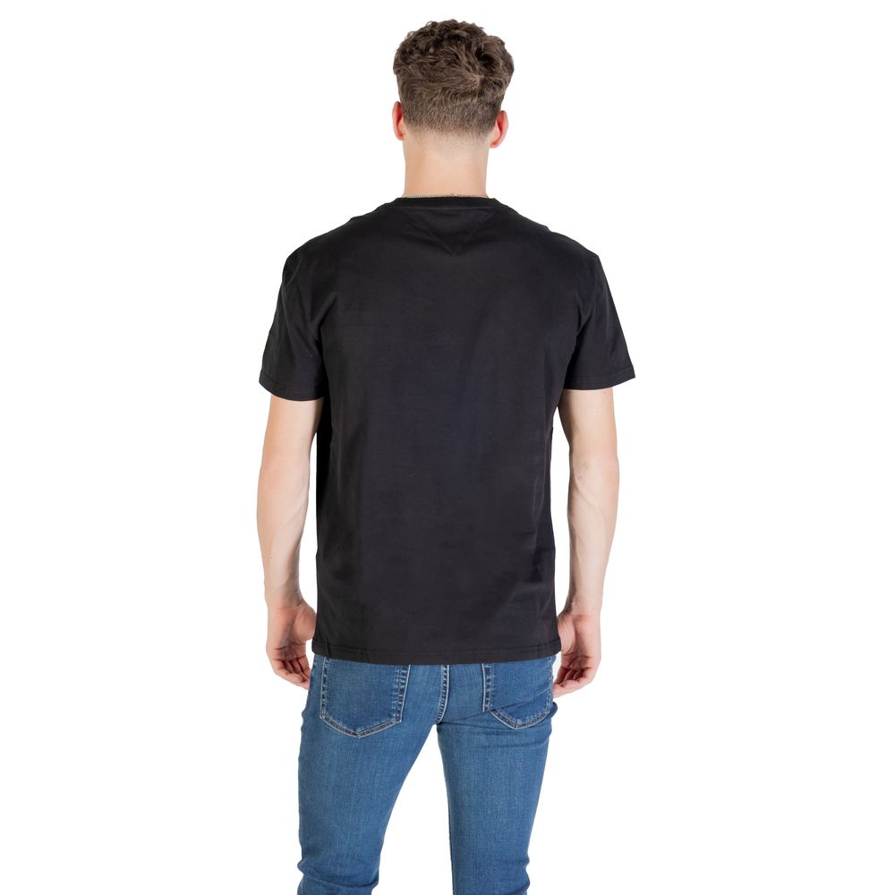 Tommy Hilfiger Jeans Black Recycled Cotton T-Shirt Tommy Hilfiger Jeans