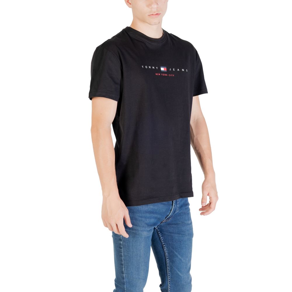 Tommy Hilfiger Jeans Black Recycled Cotton T-Shirt Tommy Hilfiger Jeans