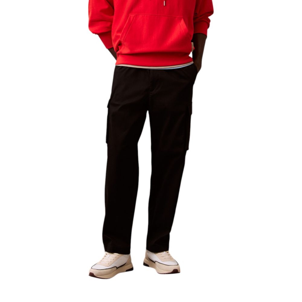 Calvin Klein Jeans Black Cotton Cargo Pants Calvin Klein Jeans