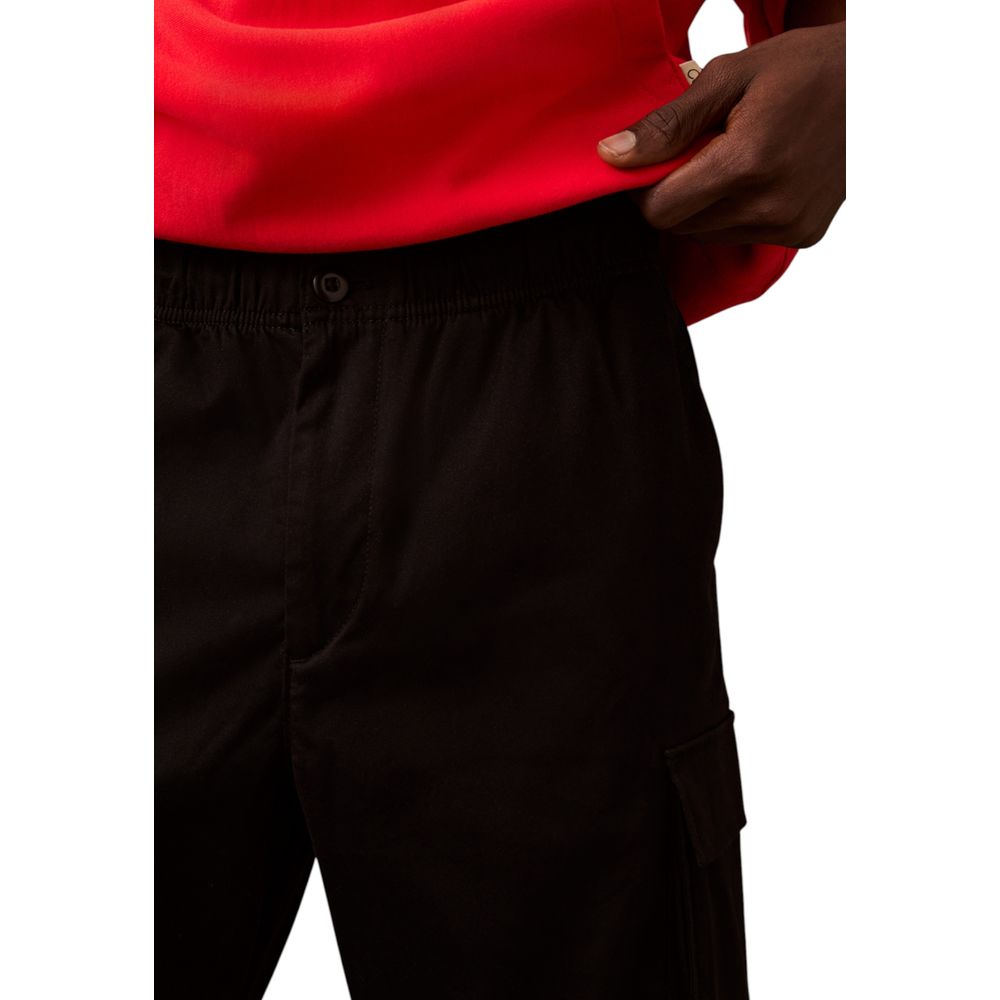 Calvin Klein Jeans Black Cotton Cargo Pants Calvin Klein Jeans