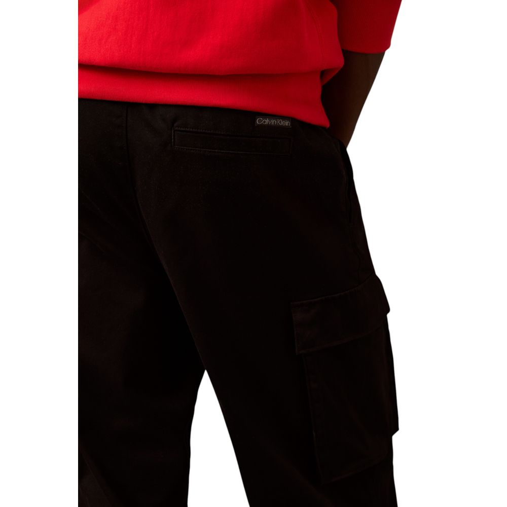 Calvin Klein Jeans Black Cotton Cargo Pants Calvin Klein Jeans