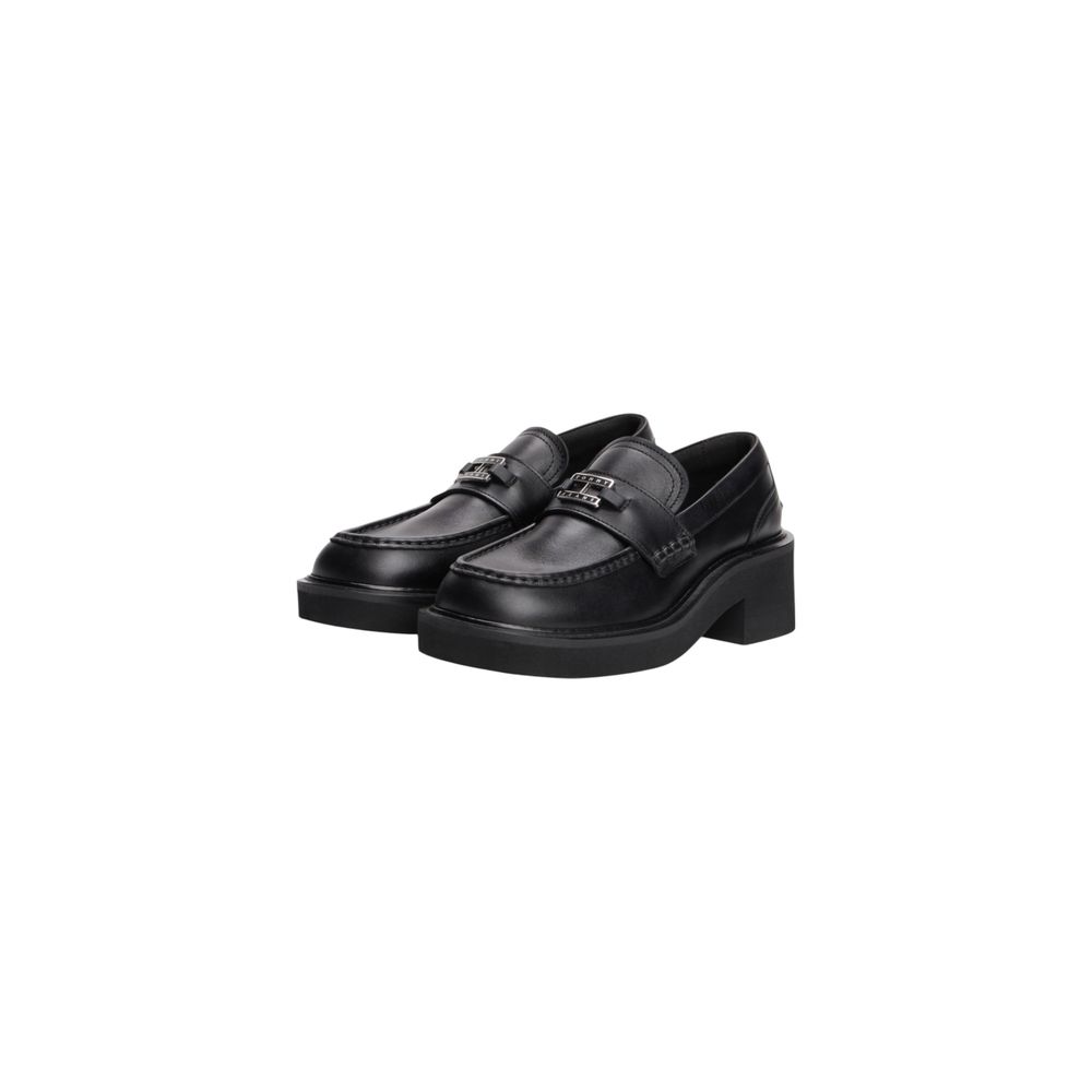 Tommy Hilfiger Jeans Black Leather High Heel Pumps