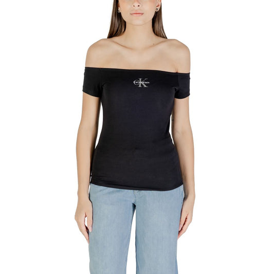Calvin Klein Jeans Black Cotton T-Shirt Calvin Klein Jeans