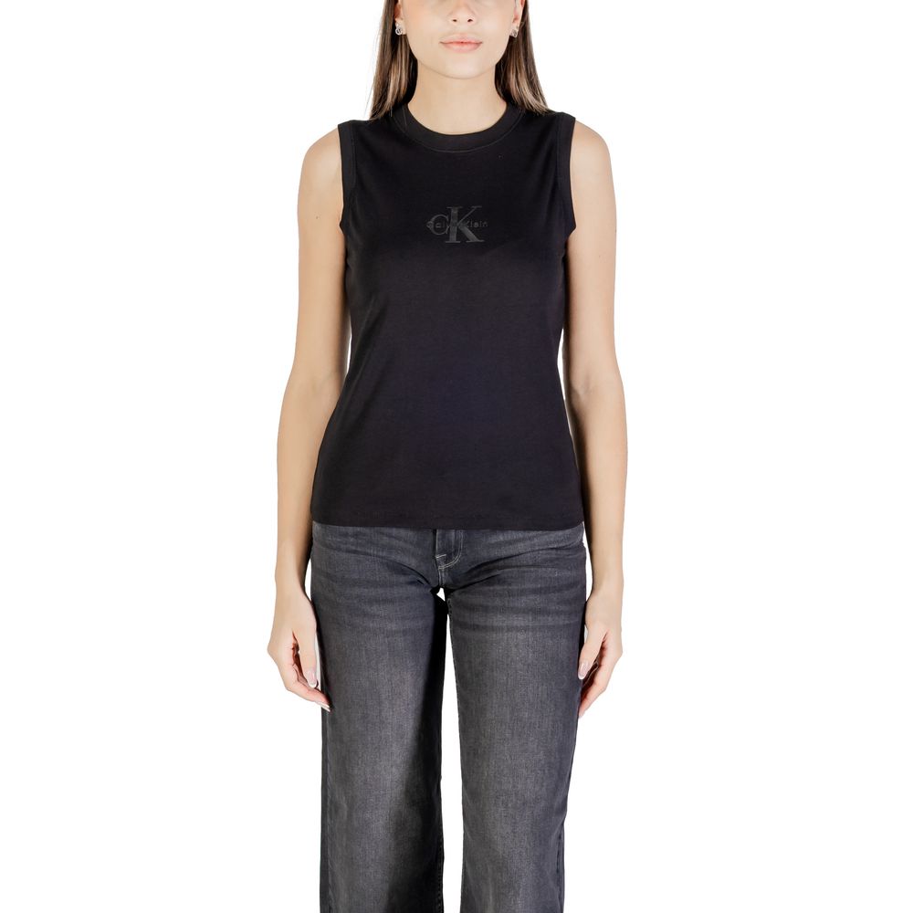Calvin Klein Jeans Black Cotton T-Shirt Calvin Klein Jeans