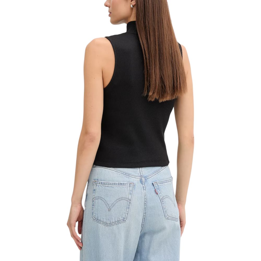 Calvin Klein Jeans Black Cotton Top Calvin Klein Jeans