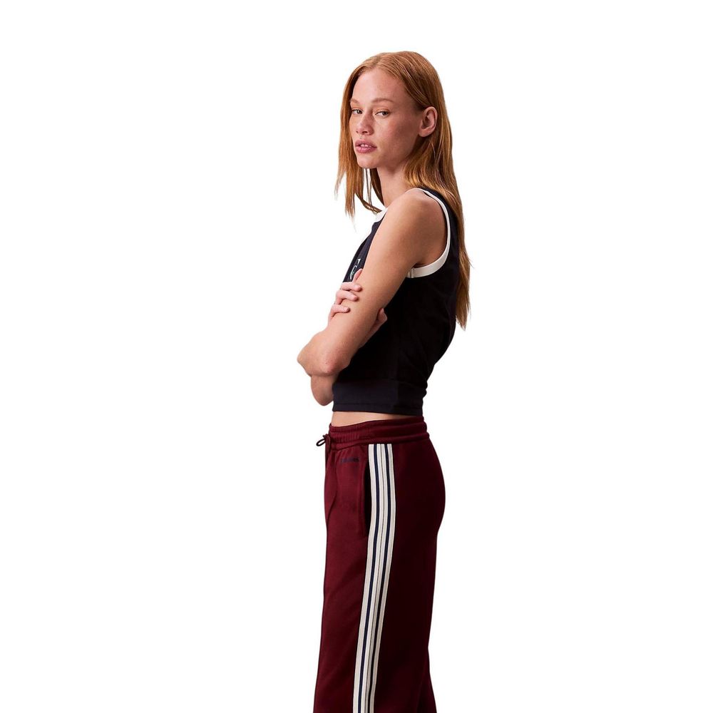 Calvin Klein Jeans Bordeaux Cotton Joggers Workout Pants