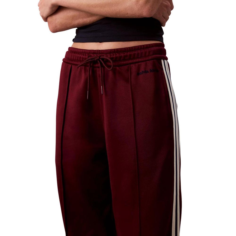 Calvin Klein Jeans Bordeaux Cotton Joggers Workout Pants