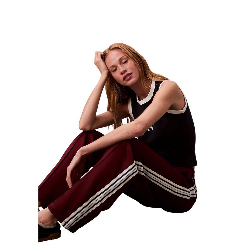 Calvin Klein Jeans Bordeaux Cotton Joggers Workout Pants