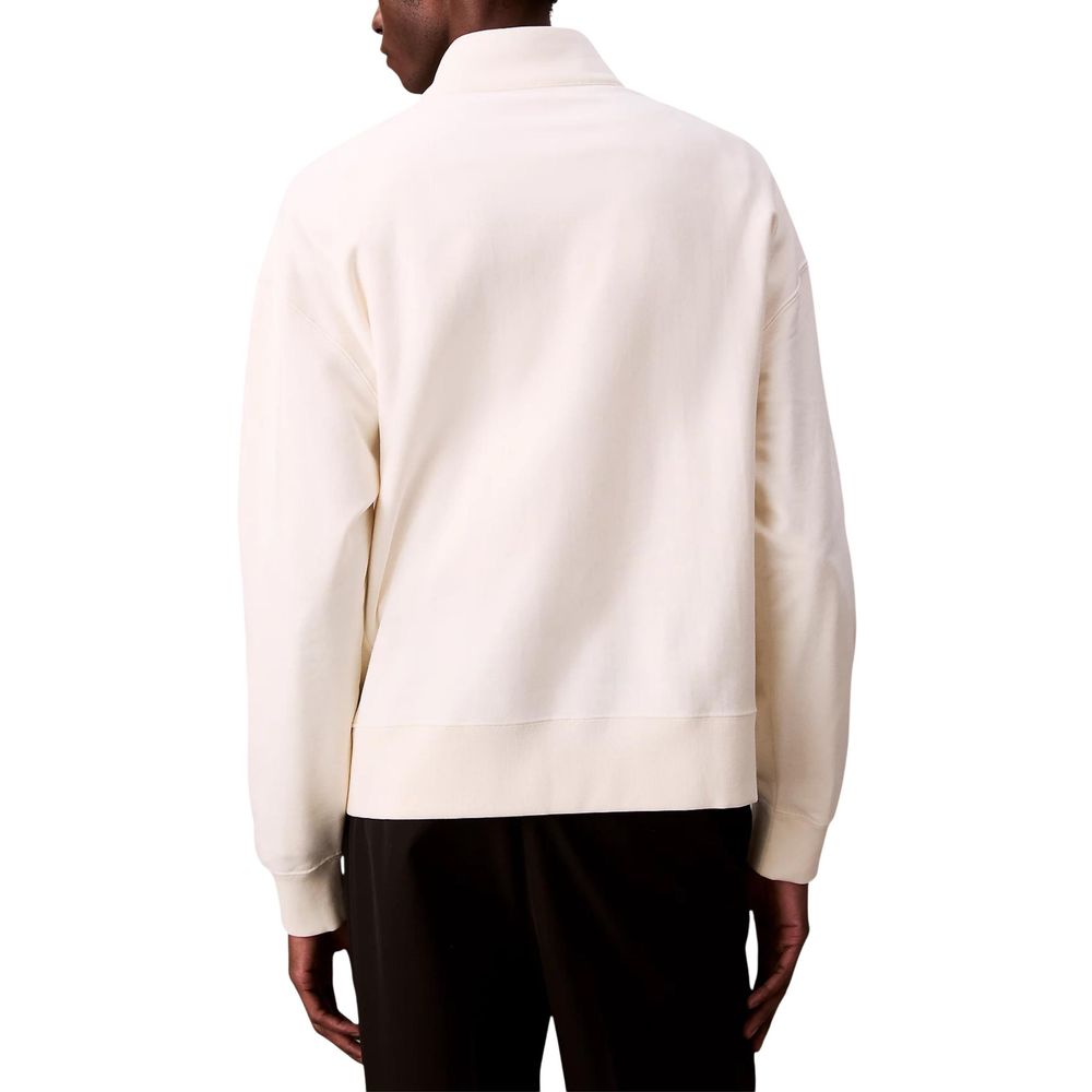 Calvin Klein Jeans White Cotton Sweatshirt Calvin Klein Jeans