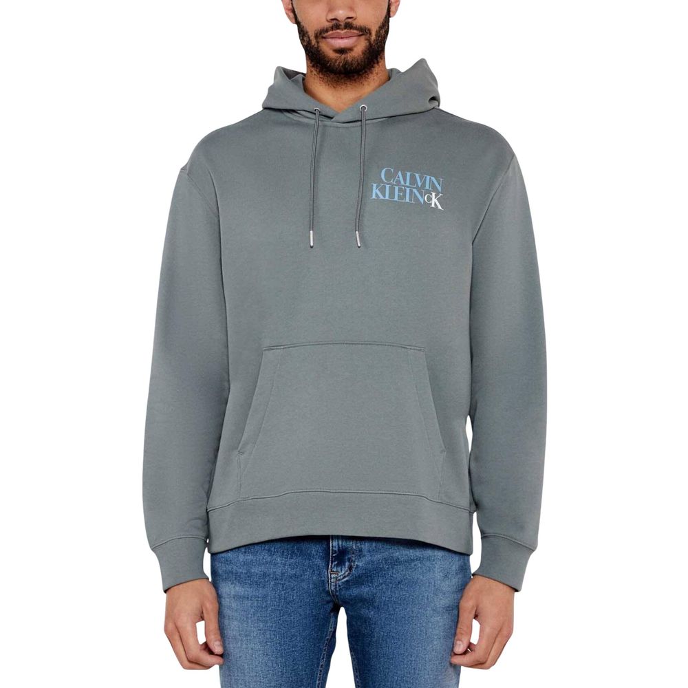 Calvin Klein Jeans Gray Cotton Hoodie Calvin Klein Jeans