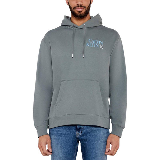 Calvin Klein Jeans Gray Cotton Hoodie Calvin Klein Jeans