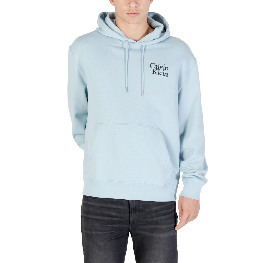 Calvin Klein Jeans Blue Cotton Hoodie Calvin Klein Jeans