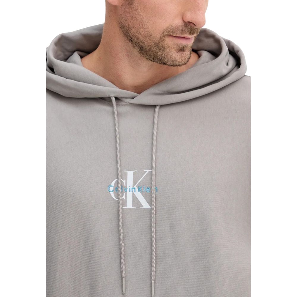 Calvin Klein Jeans Gray Cotton Hoodie Calvin Klein Jeans