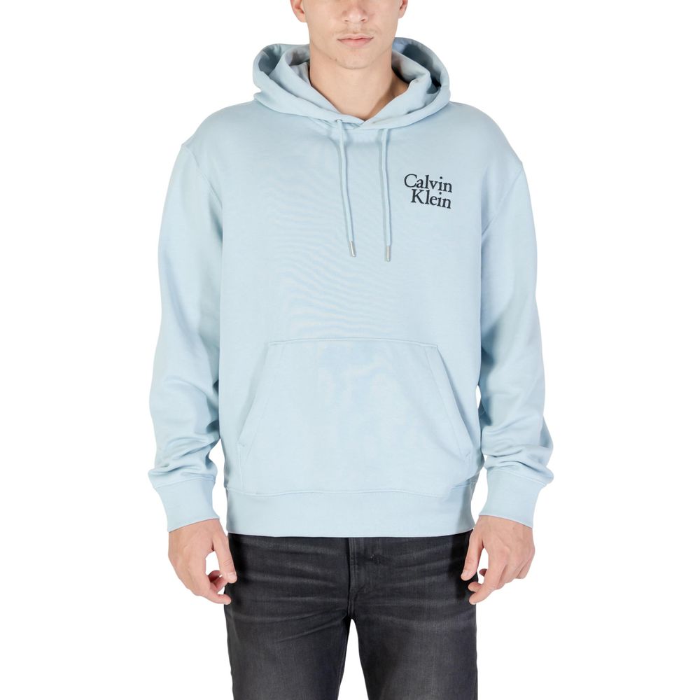 Calvin Klein Jeans Blue Cotton Hoodie Calvin Klein Jeans