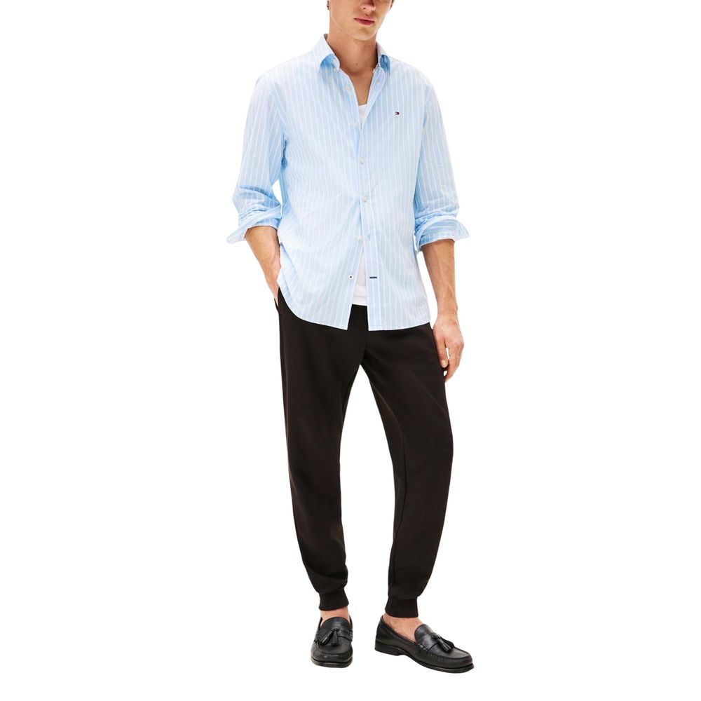 Tommy Hilfiger Black Cotton Joggers Workout Pants