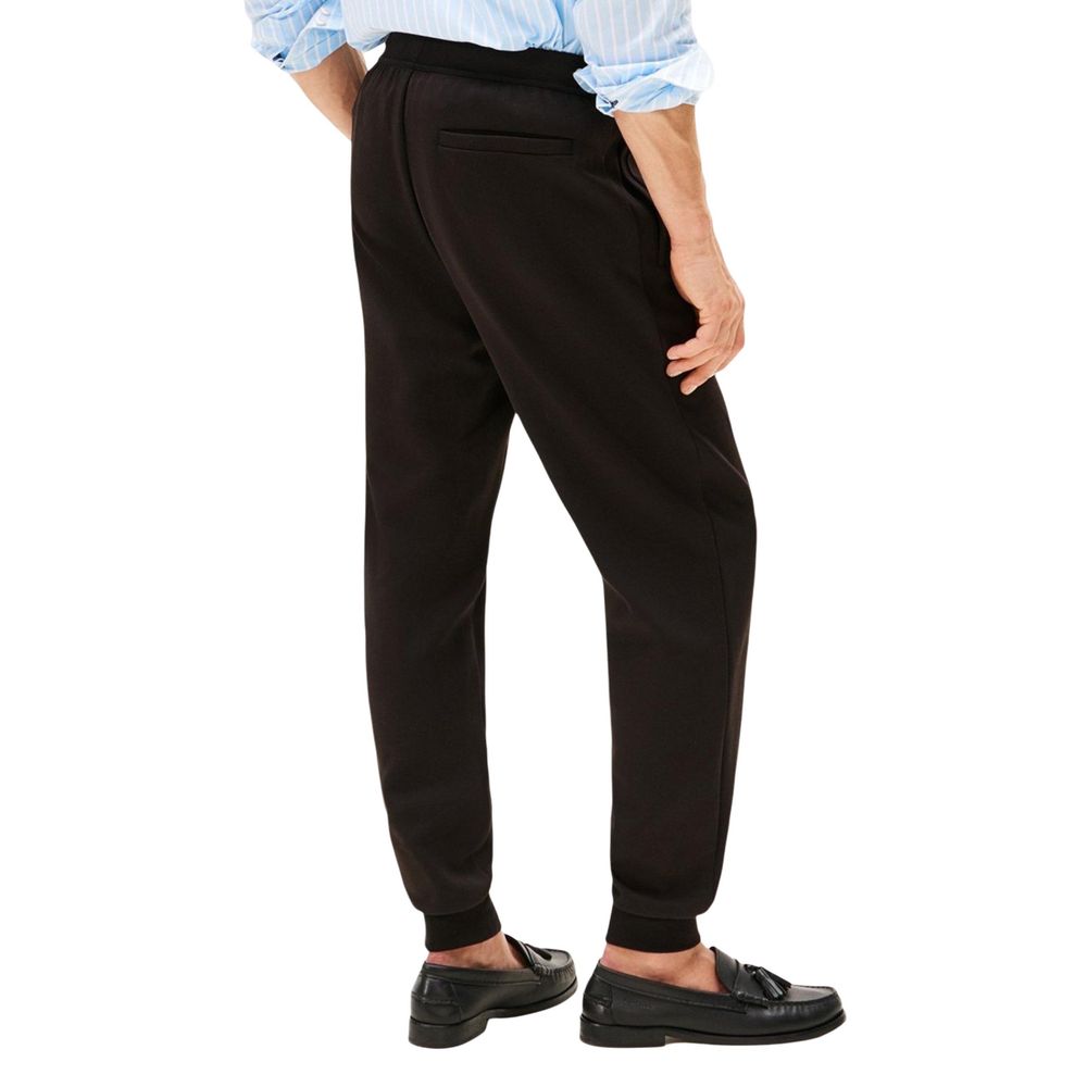 Tommy Hilfiger Black Cotton Joggers Workout Pants