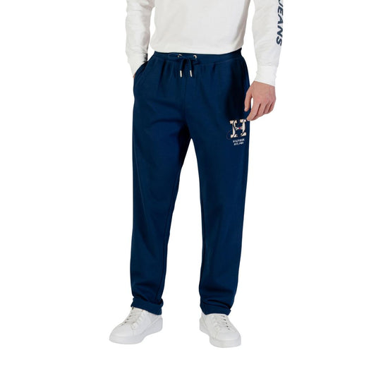 Tommy Hilfiger Blue Recycled Cotton Joggers Workout Pants
