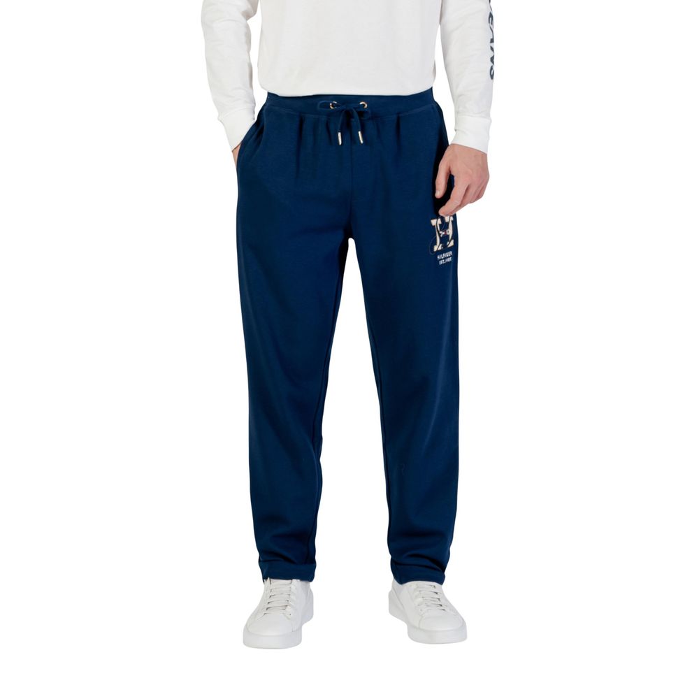 Tommy Hilfiger Blue Recycled Cotton Joggers Workout Pants