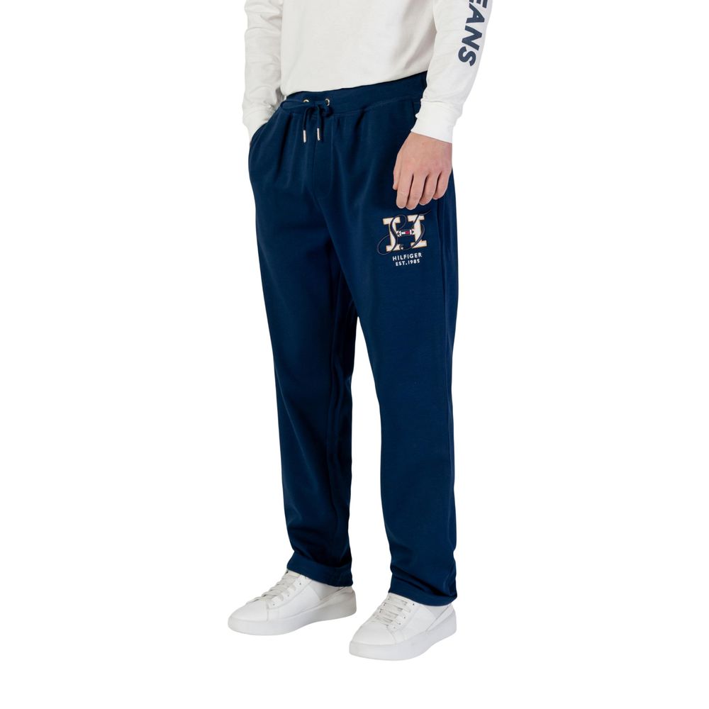 Tommy Hilfiger Blue Recycled Cotton Joggers Workout Pants