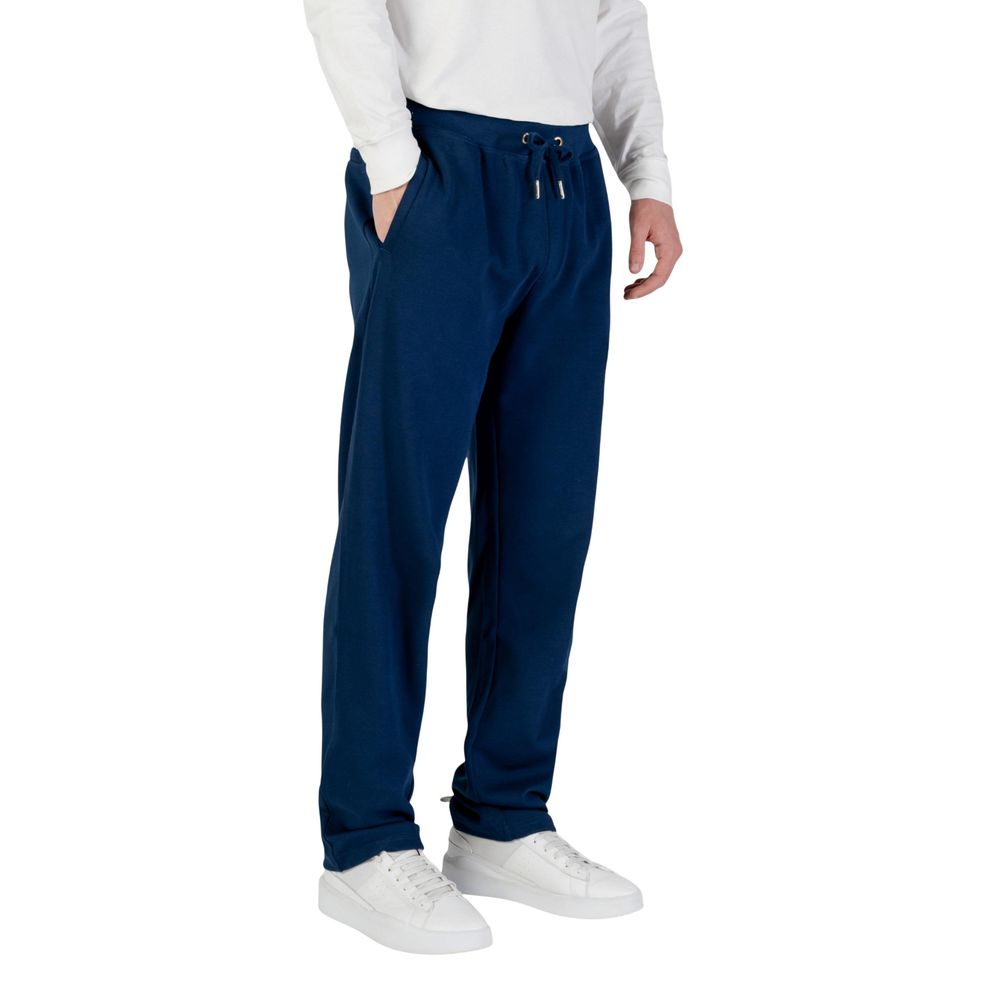 Tommy Hilfiger Blue Recycled Cotton Joggers Workout Pants