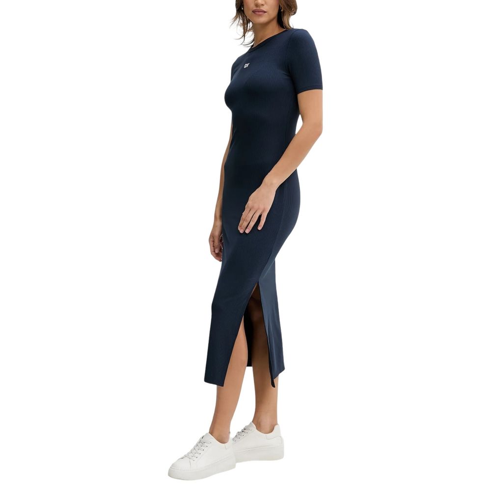 Calvin Klein Jeans Blue Modal Long Dress Calvin Klein Jeans