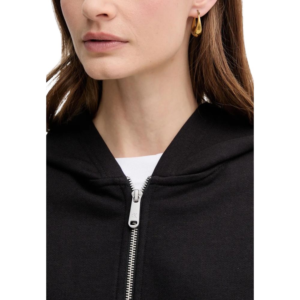 Calvin Klein Jeans Black Cotton Hoodie Calvin Klein Jeans