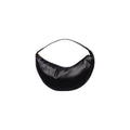 Calvin Klein black polyethylene handbag with sleek design and top handle, showcasing a stylish and functional accessory.