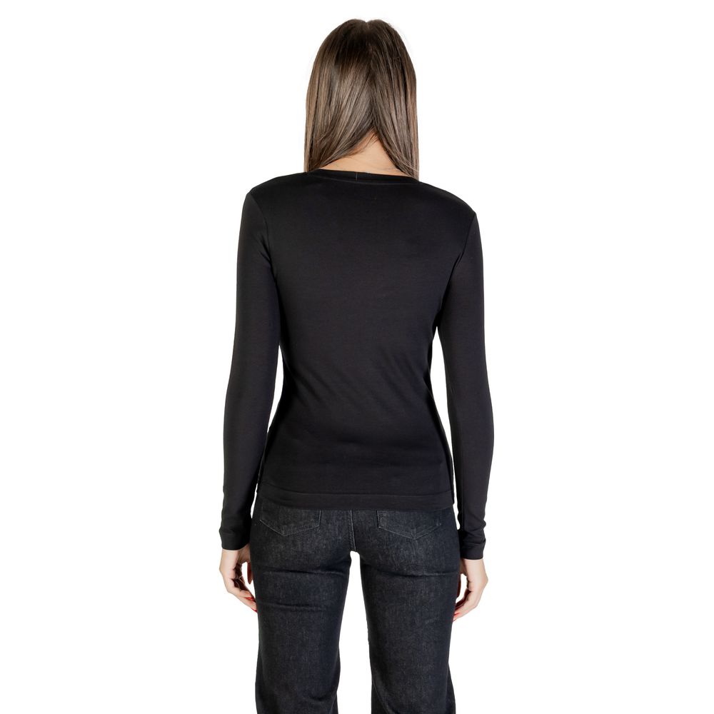 Guess Black Cotton Long Sleeve T-Shirt