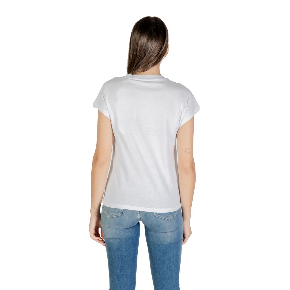 Guess White Cotton T-Shirt Guess