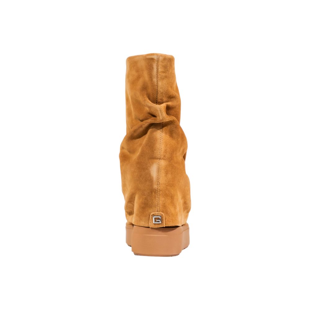Guess Beige Suede Leather Ankle Boots - Eljoys Fashion 