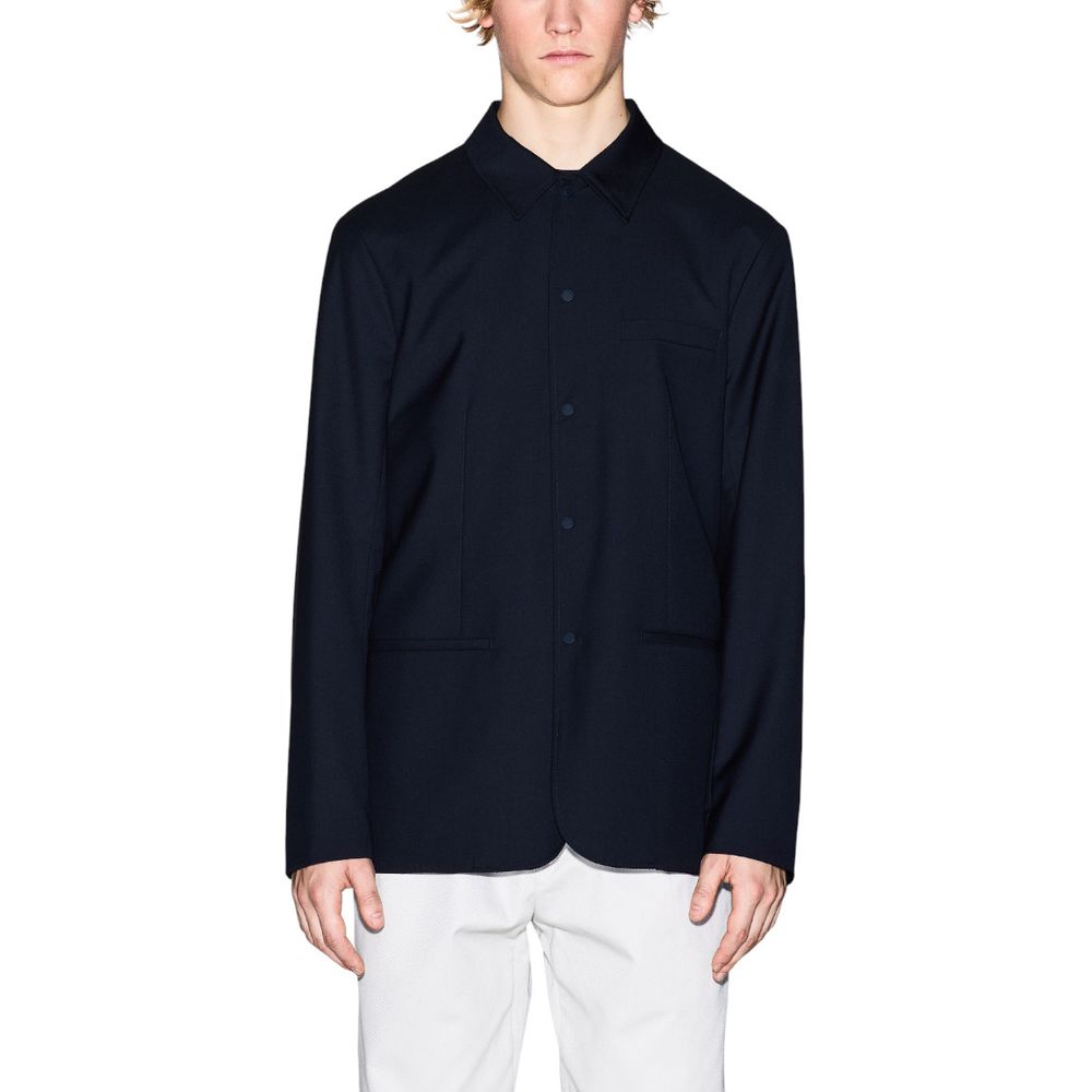 Armani Exchange Black Polyester Blazer Armani Exchange