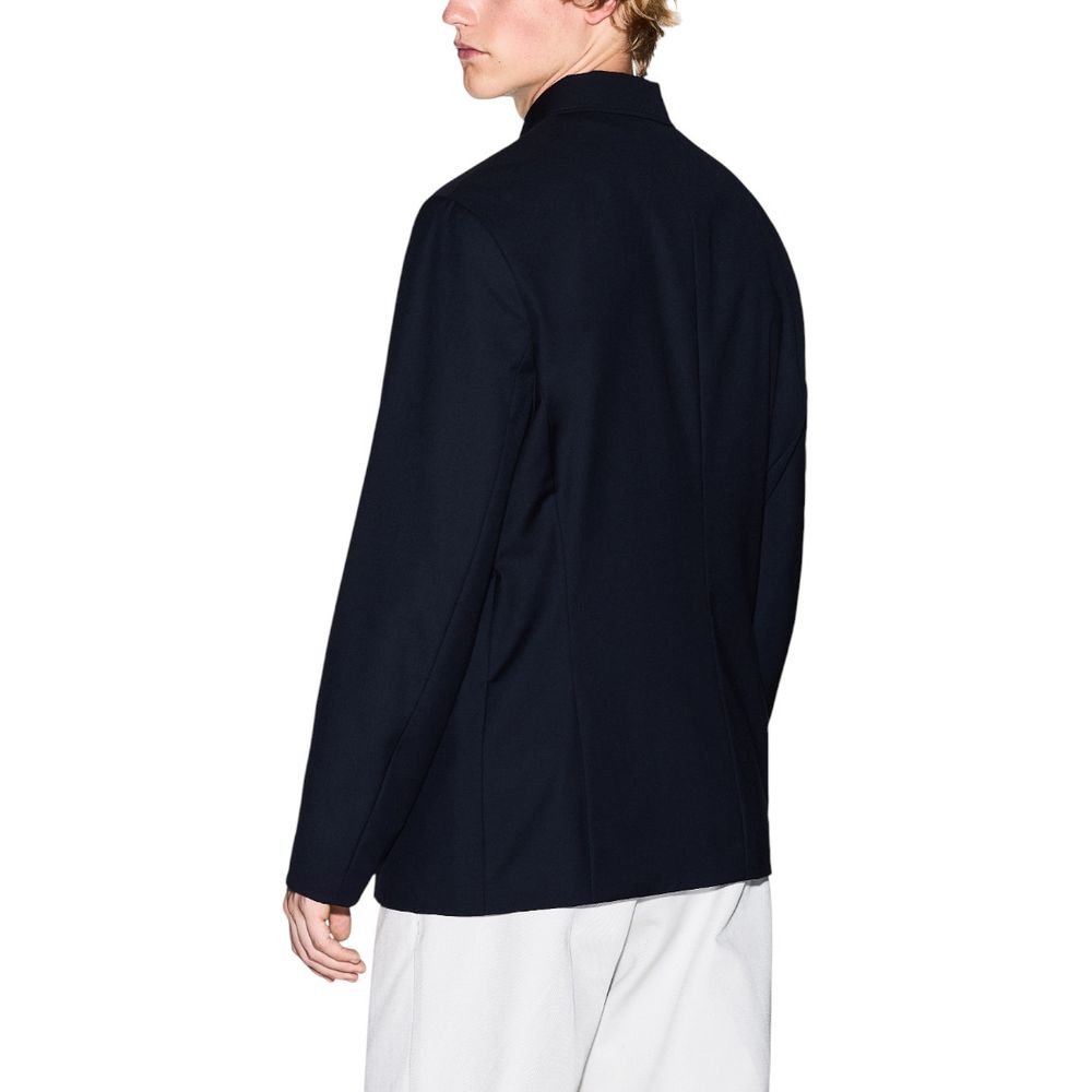 Armani Exchange Black Polyester Blazer Armani Exchange