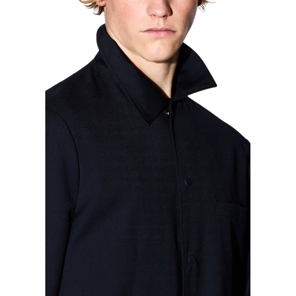 Armani Exchange Black Polyester Blazer Armani Exchange