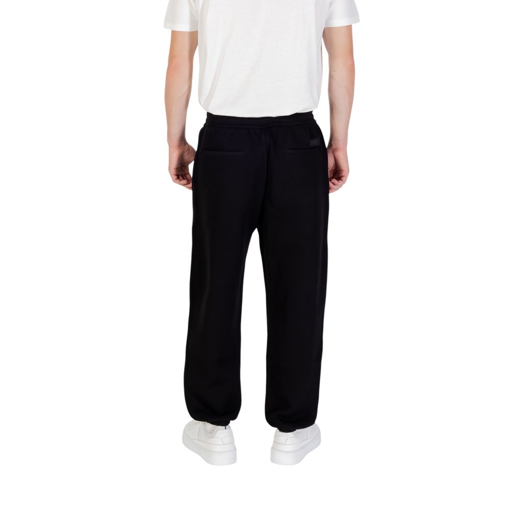 Armani Exchange Black Cotton Joggers Workout Pants