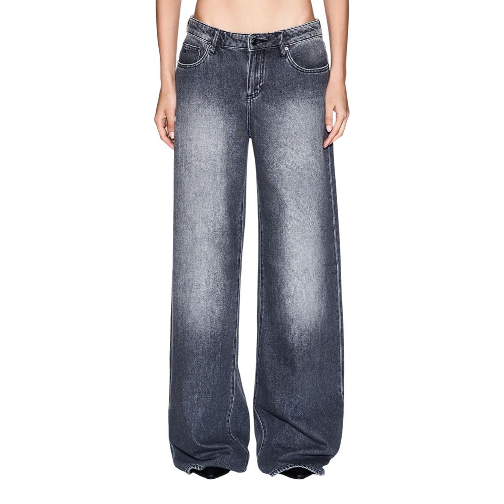 Armani Exchange Gray Cotton Relaxed Fit Jeans Armani Exchange