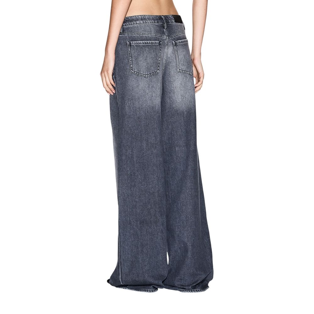 Armani Exchange Gray Cotton Relaxed Fit Jeans Armani Exchange