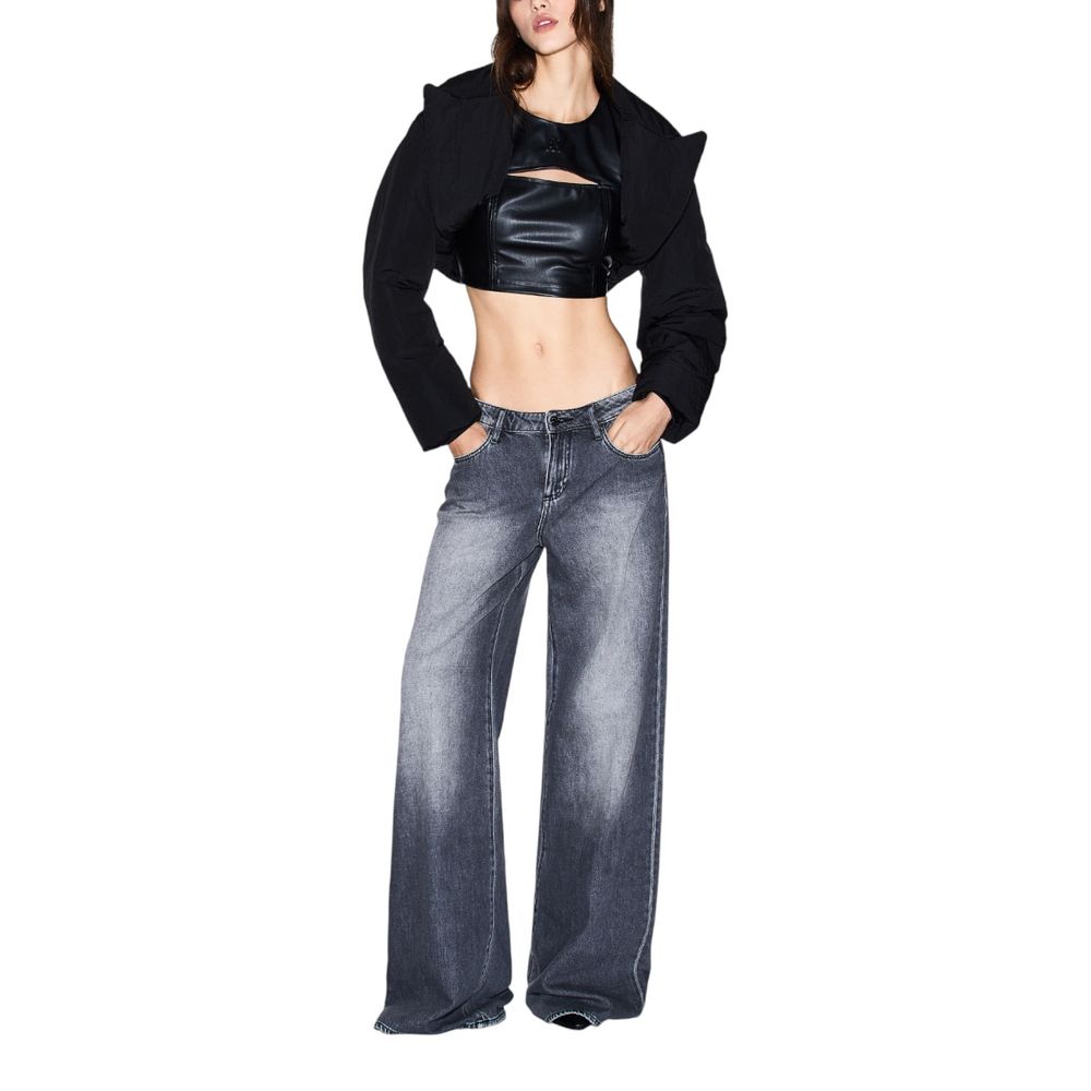 Armani Exchange Gray Cotton Relaxed Fit Jeans Armani Exchange
