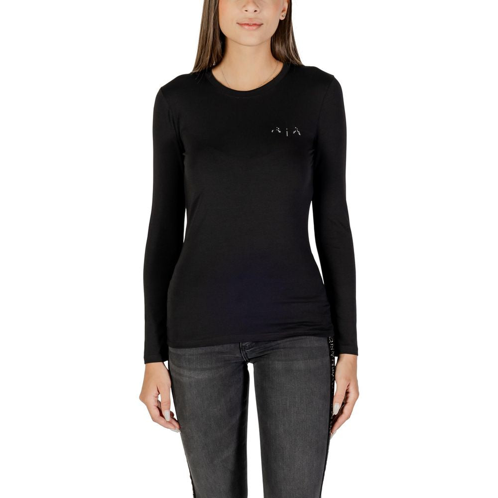 Armani Exchange Black Cotton T-Shirt
