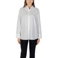 Armani Exchange White Cotton Blouse Armani Exchange