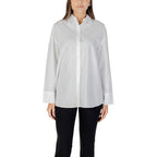 Armani Exchange White Cotton Blouse Armani Exchange