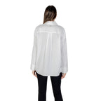 Armani Exchange White Cotton Blouse Armani Exchange