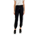 Liu Jo Black And White Cotton Joggers Workout Pants