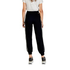 Liu Jo Black And White Cotton Joggers Workout Pants